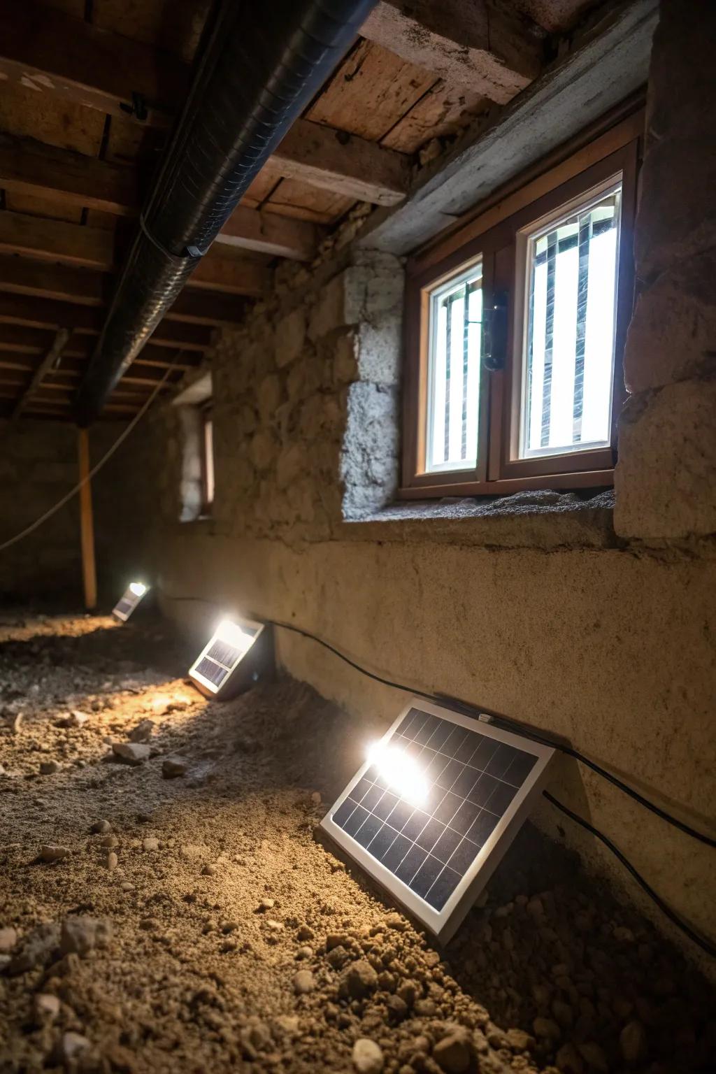 Go green with solar-powered lighting options.