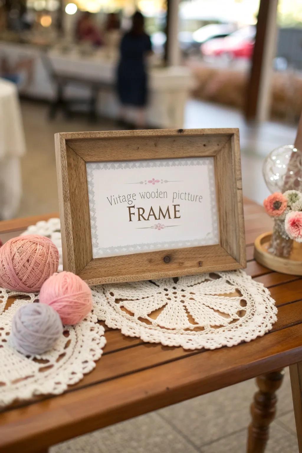 Elevate your craft fair display with elegant picture frame signage!