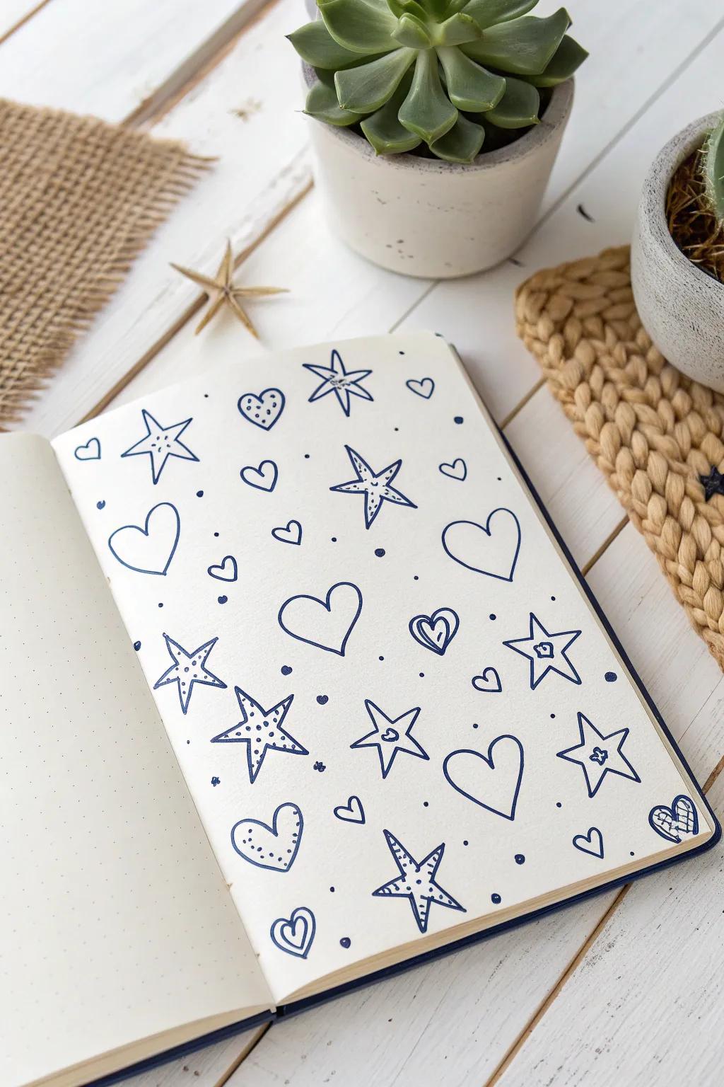 Unleash your creativity with minimalist doodle patterns that add charm and texture to your artistic journey.