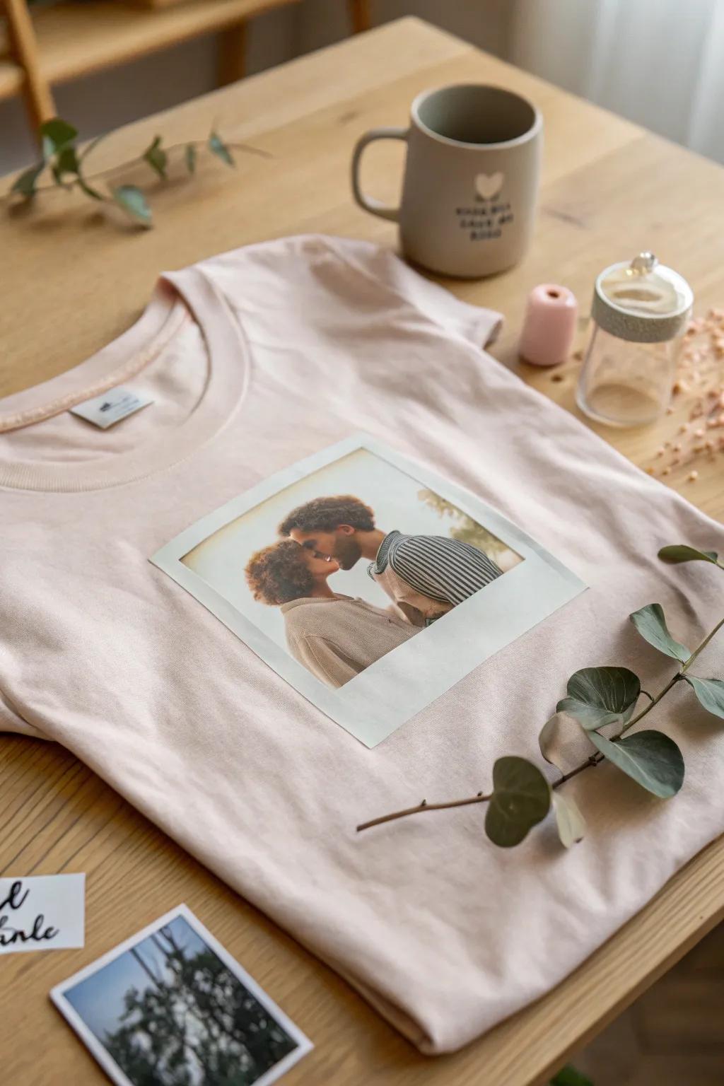 Add a personal touch to your Valentine's Day with a custom photo shirt that captures your cherished memories.