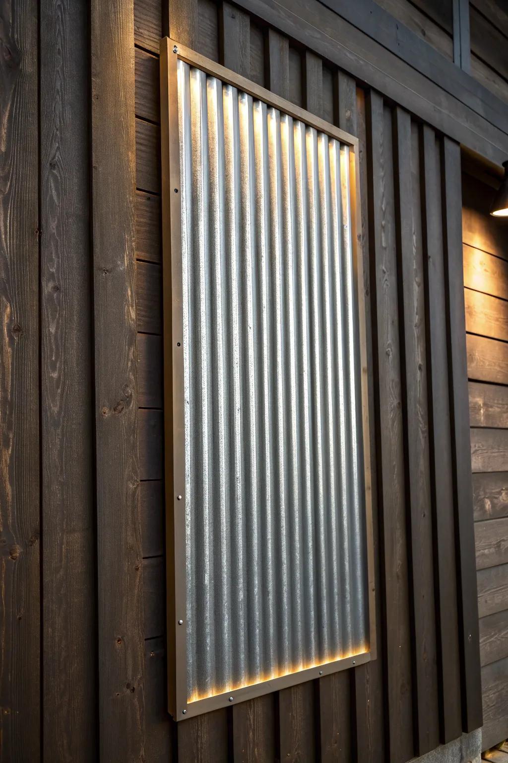 Elevate your outdoor space with the rugged elegance of corrugated metal panels—where industrial meets artistry.