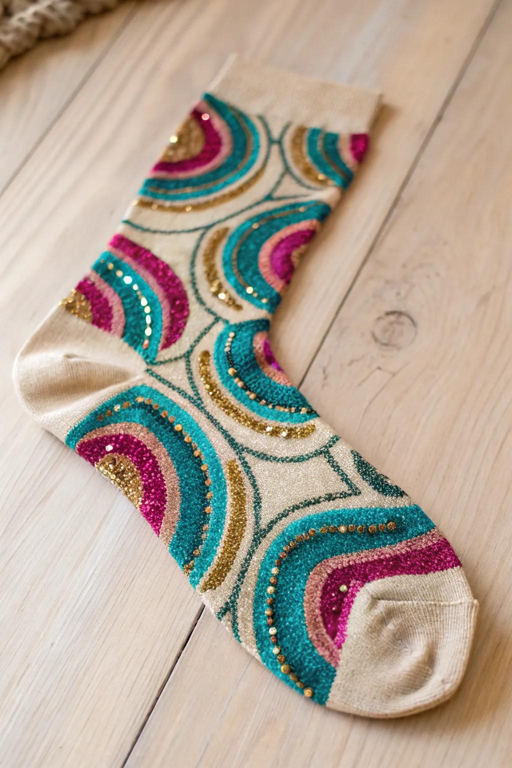 Step into the spotlight with these dazzling sequin socks, perfect for adding sparkle to any occasion!