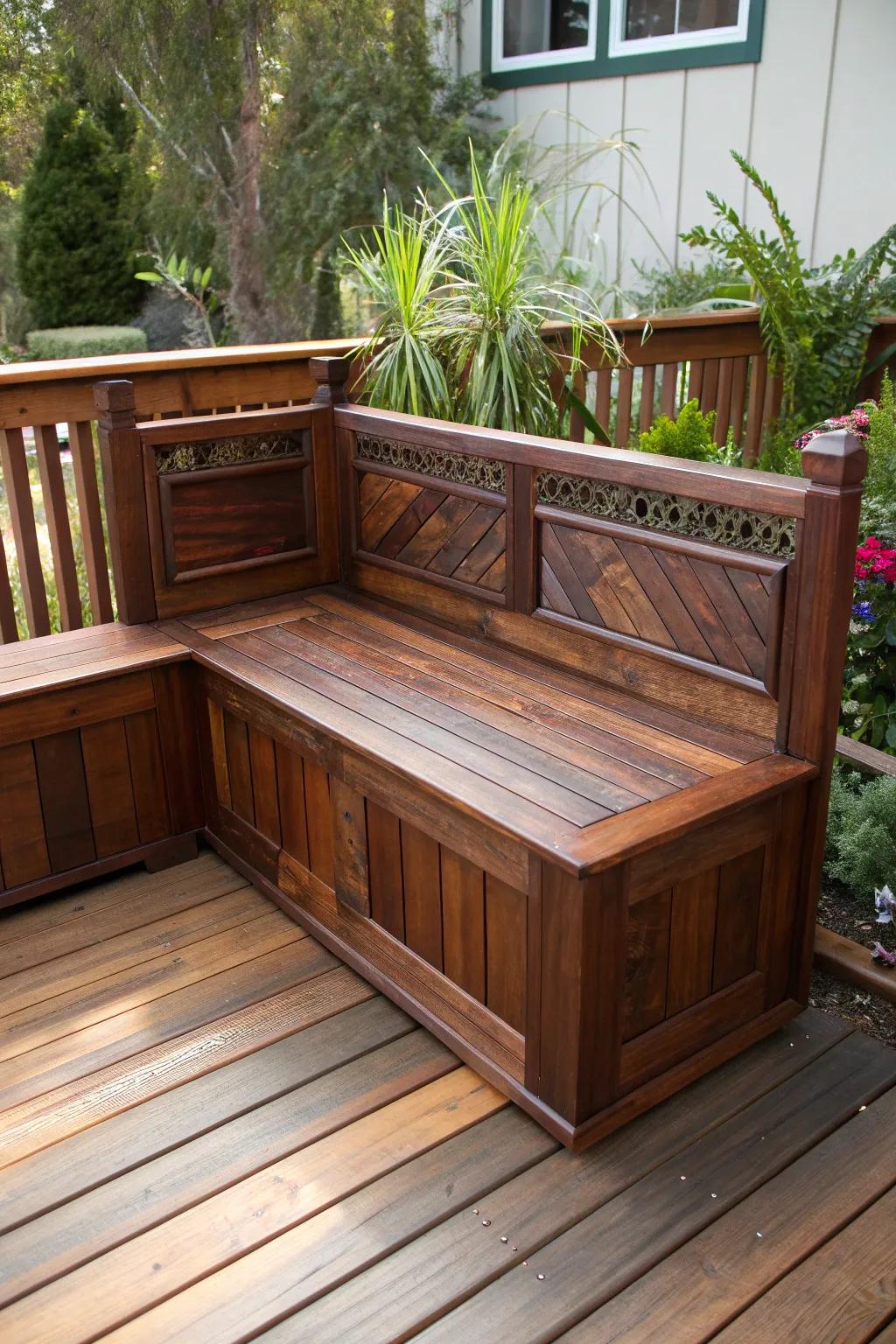 Transform your small space into a stylish sanctuary with a crafted corner bench.