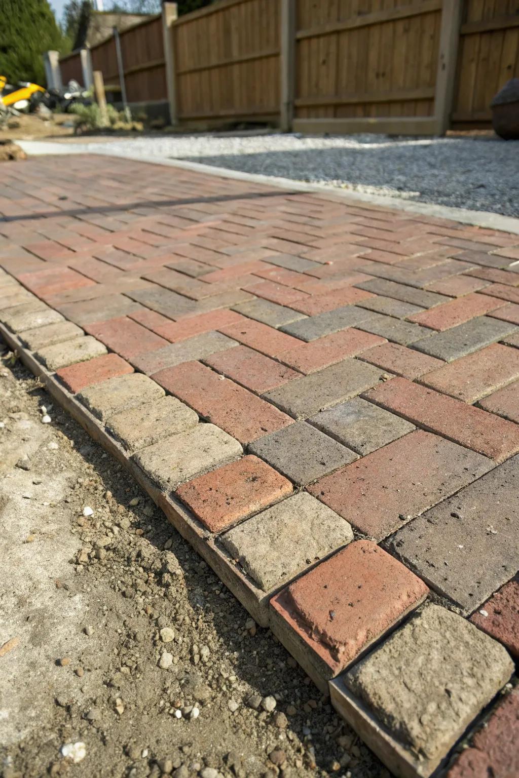 Transform your driveway with sustainable style using reclaimed materials. A testament to craftsmanship and eco-conscious living.