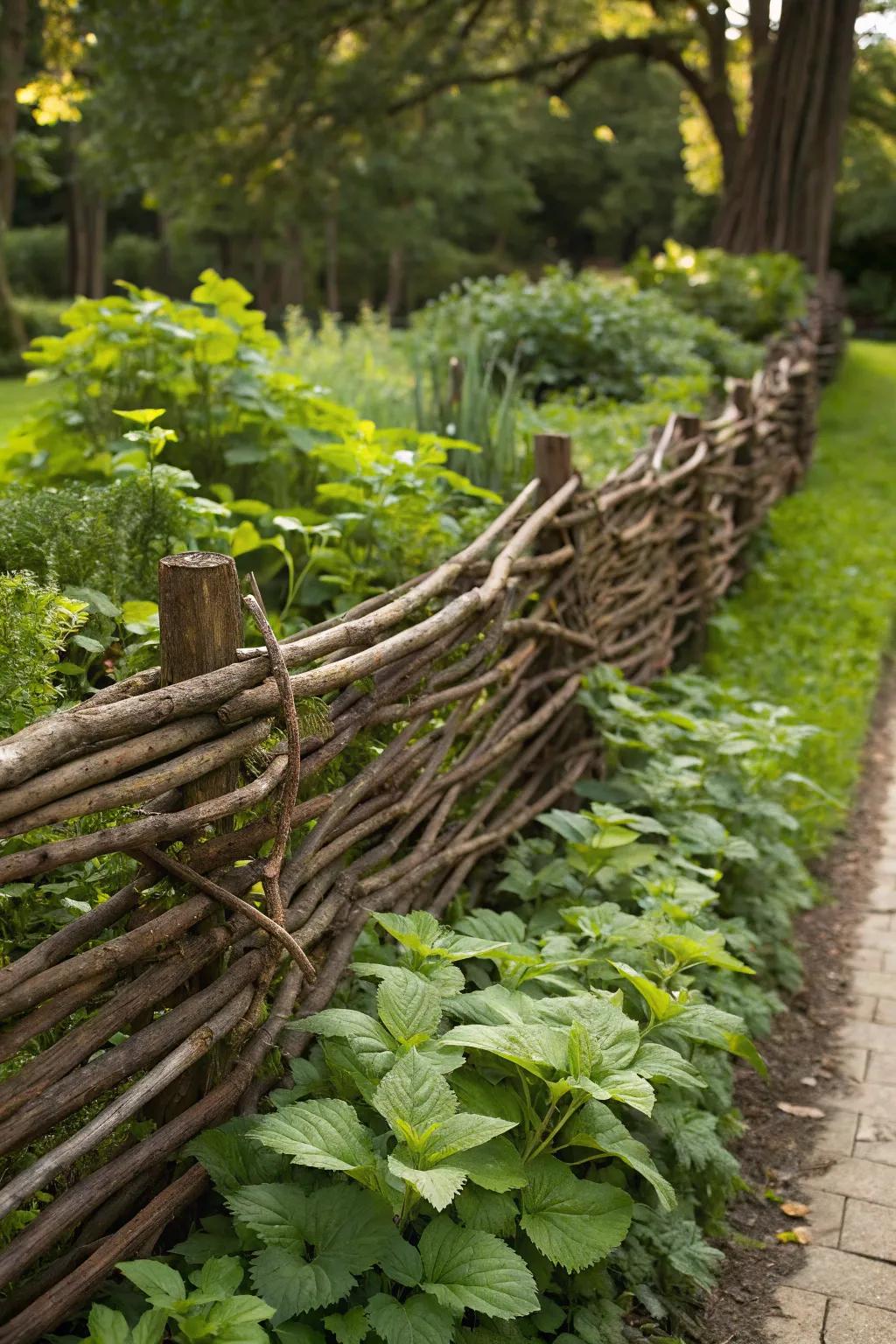 Embrace rustic charm with a handcrafted wattle fence for your garden.