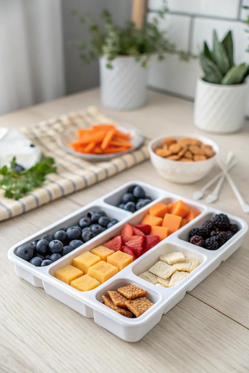 Transform snack time into a delightful visual feast with a minimalist touch. Perfect for little hands and big smiles!