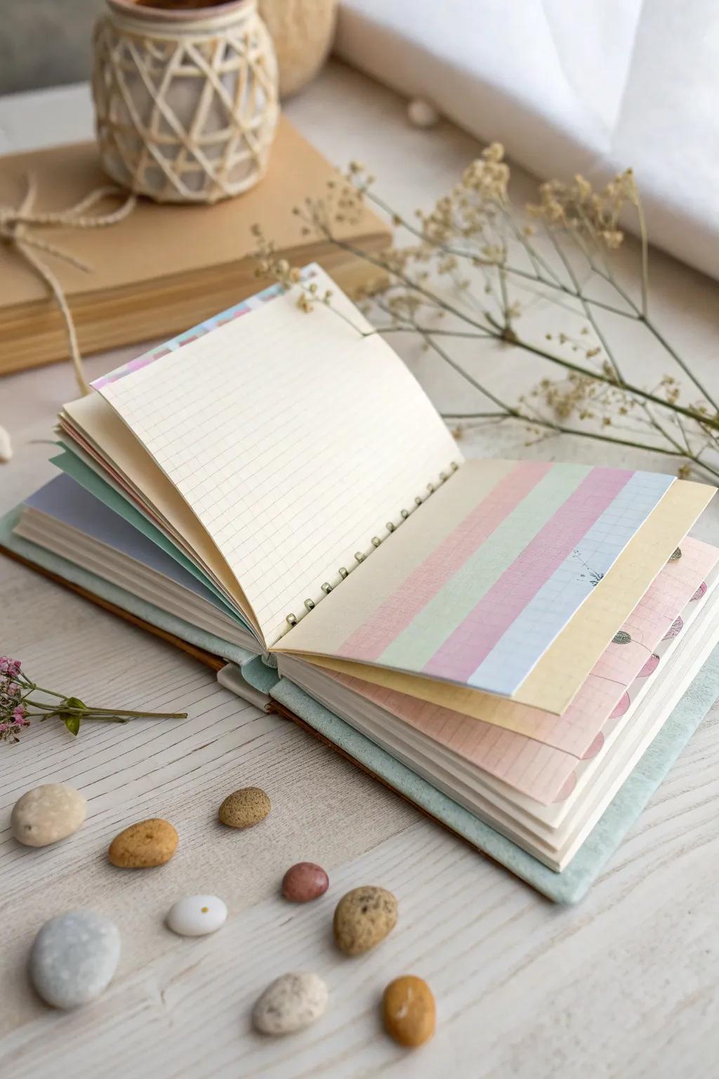 Discover the art of layering: Transform your journal into a masterpiece with dynamic layouts.