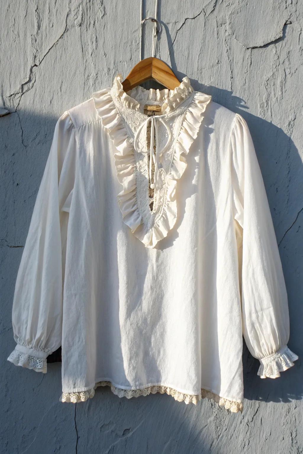 Embrace the pirate elegance with a frilled shirt that whispers timeless style.