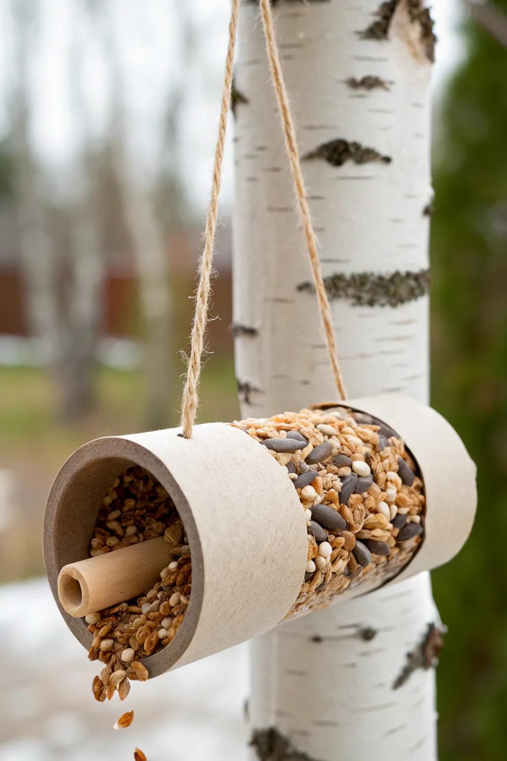 Elevate your backyard decor with this charming DIY squirrel feeder – where simplicity meets natural elegance!