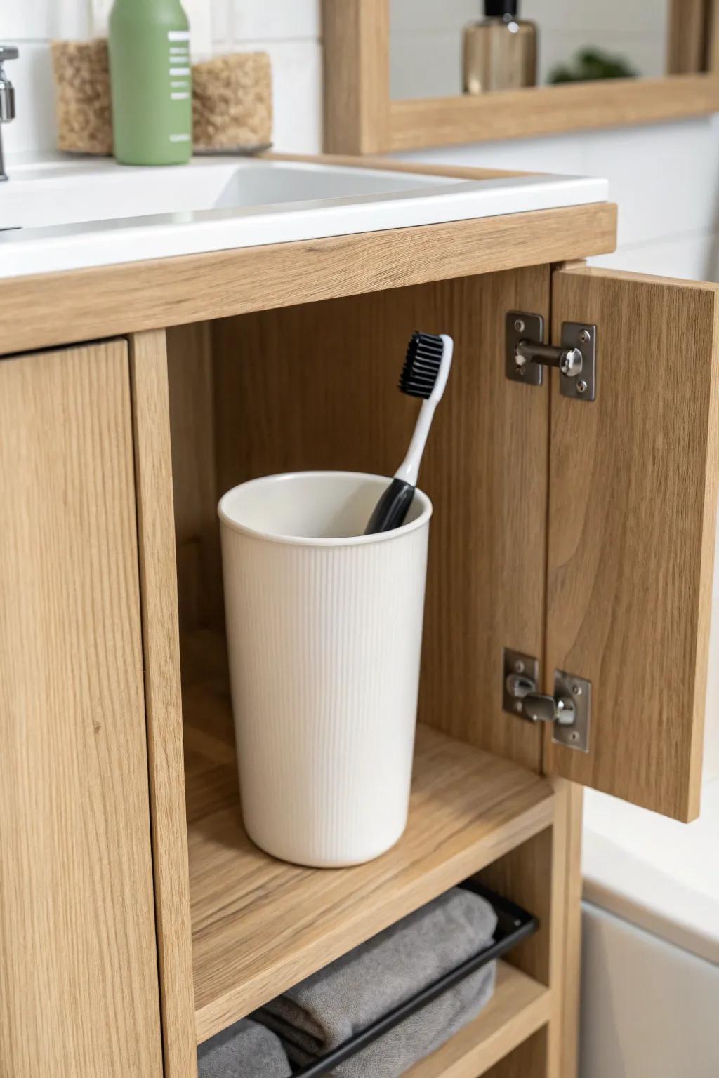 Elevate your bathroom organization with this ingenious magnetic toothbrush holder!