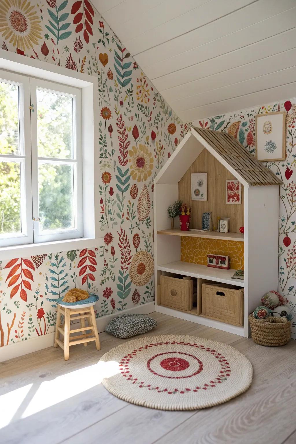 Transform your dollhouse with a splash of color and creativity. 🌿✨ #DollhouseMakeover #ScandiBohoCharm