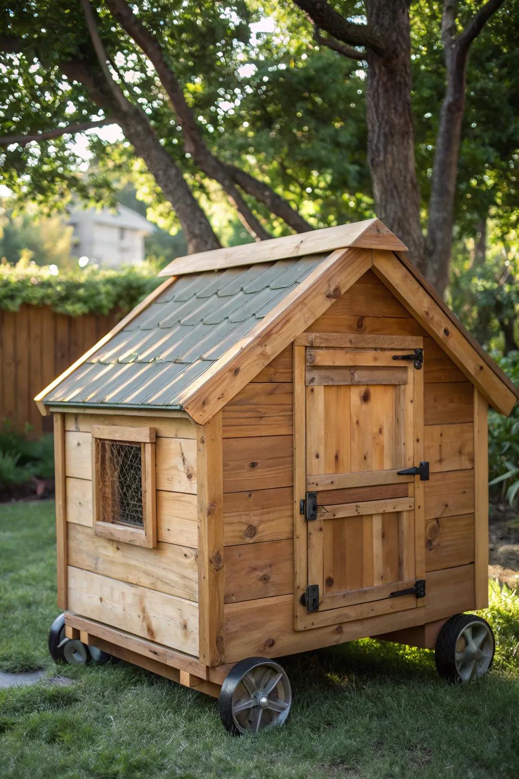 Craftsmanship meets mobility: The perfect portable duck haven.