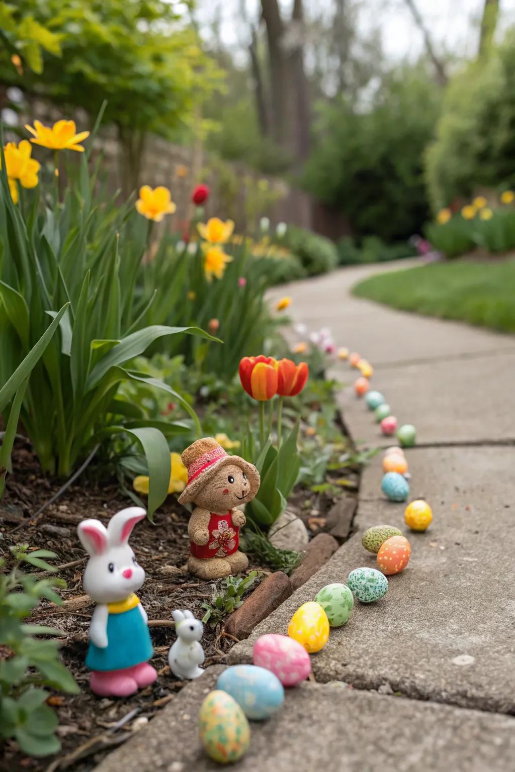 Enhance the trail with toys and trinkets for added fun.
