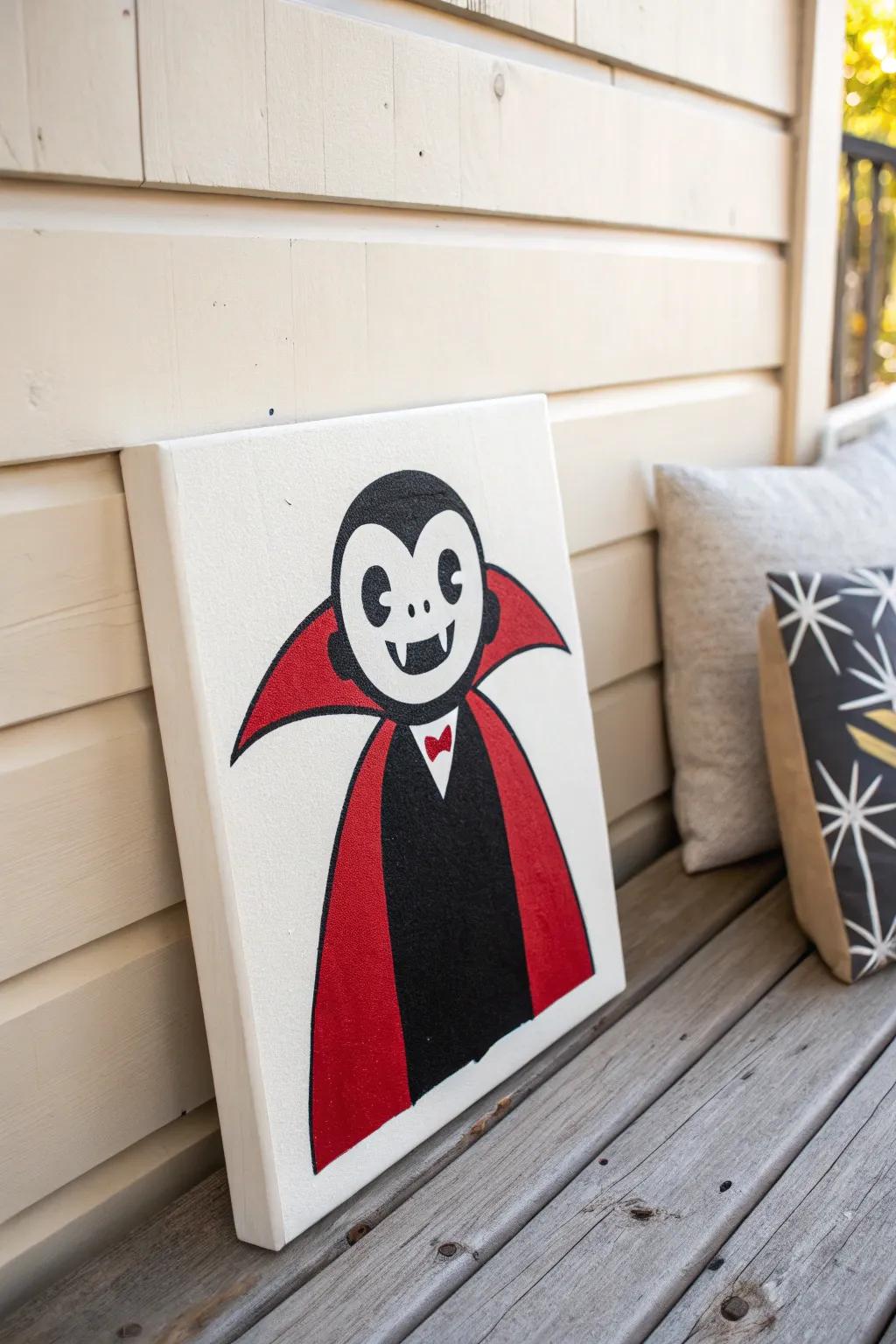 Bring a touch of pop culture spook into your home with this minimalist horror-inspired canvas art.