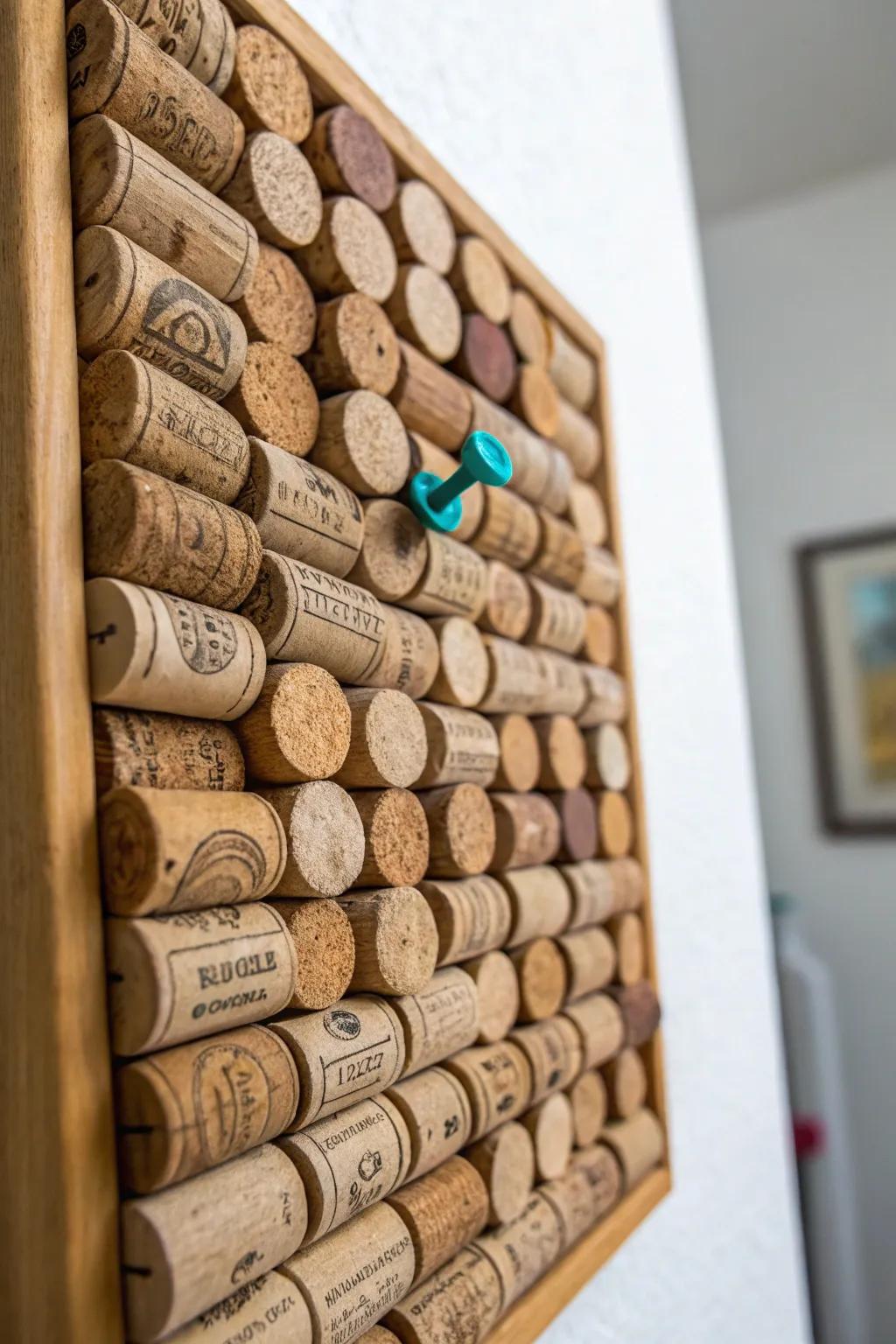 Transform your space with this chic wine cork bulletin board - where functionality meets minimalist elegance!