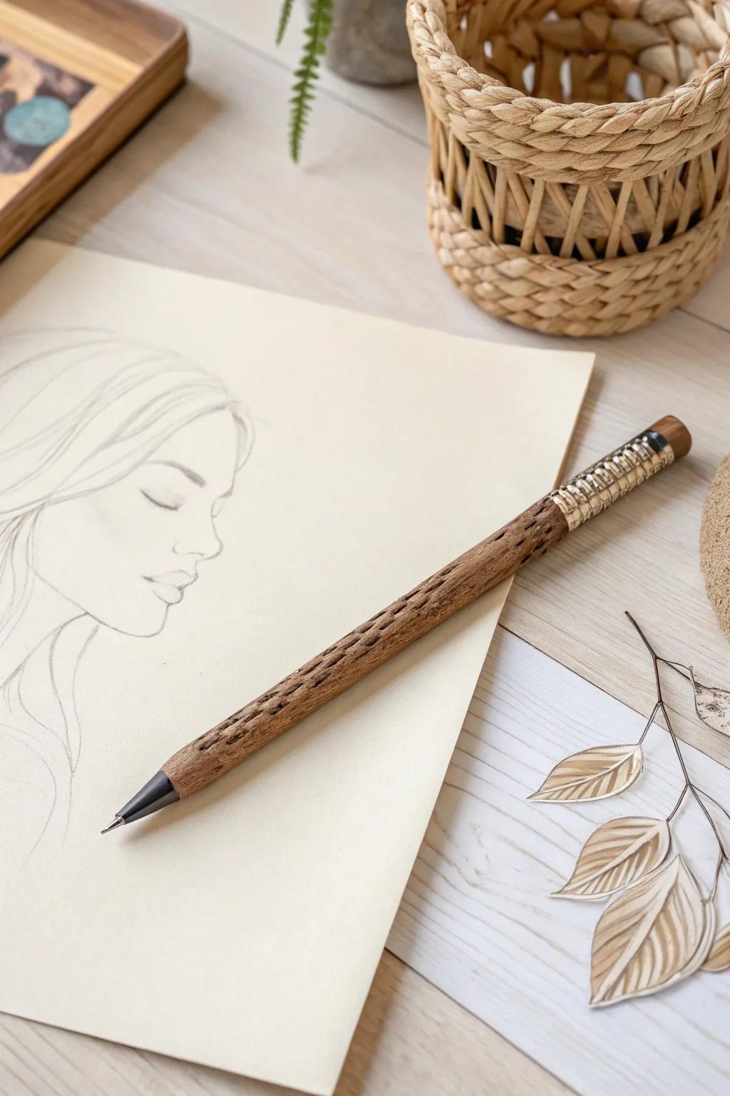 Unleash your creativity with the simple elegance of pencil sketches. 🌿✏️