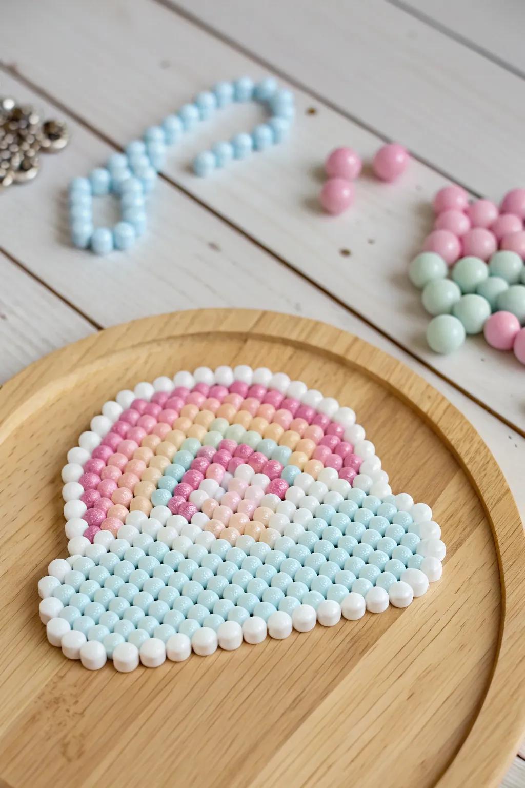 Dreamy and Delightful: Add a touch of whimsy with this handcrafted Perler bead cloud.