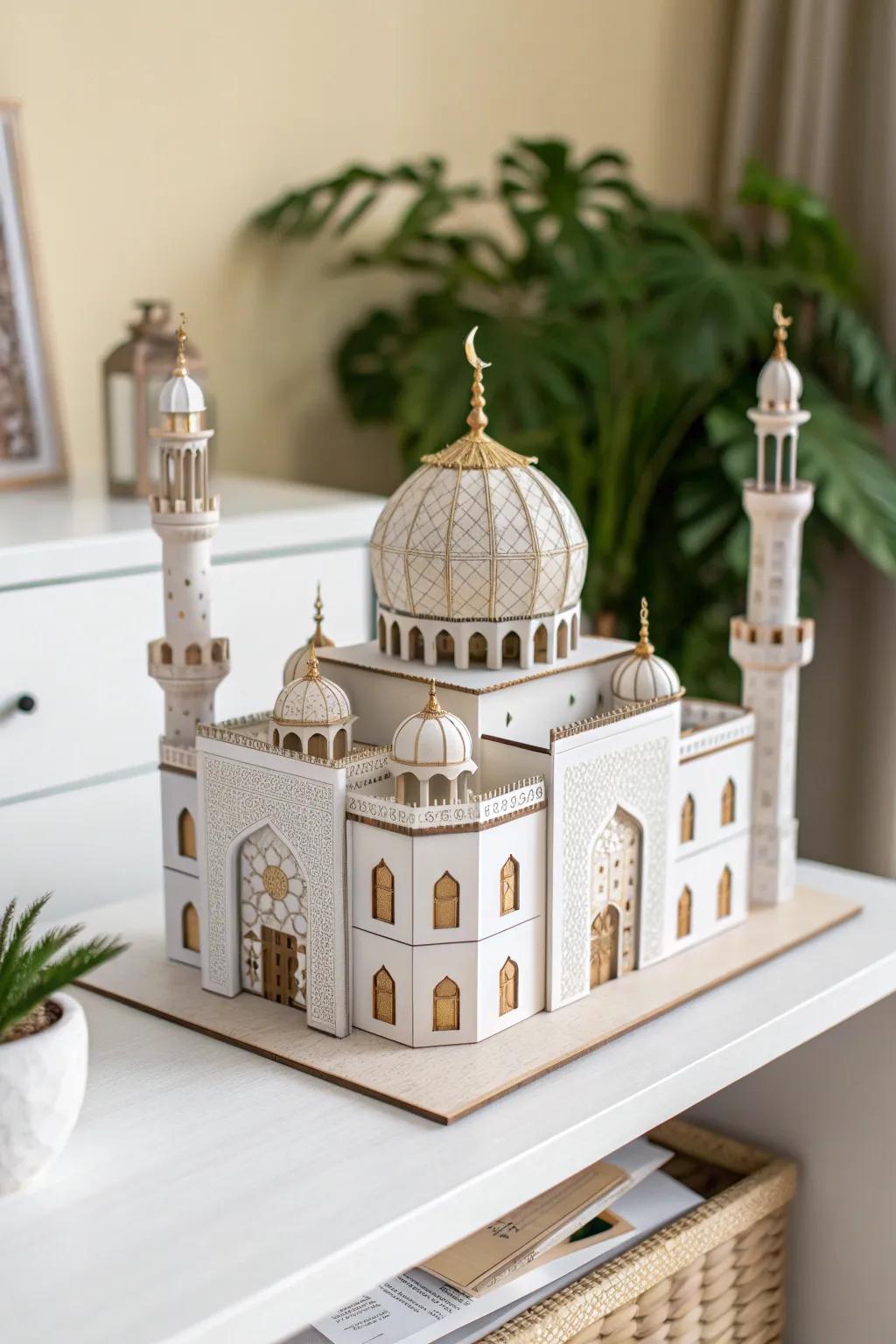 Elevate your decor with the intricate charm of 3D paper mosque models. Perfect for a touch of elegance and creativity in your home.