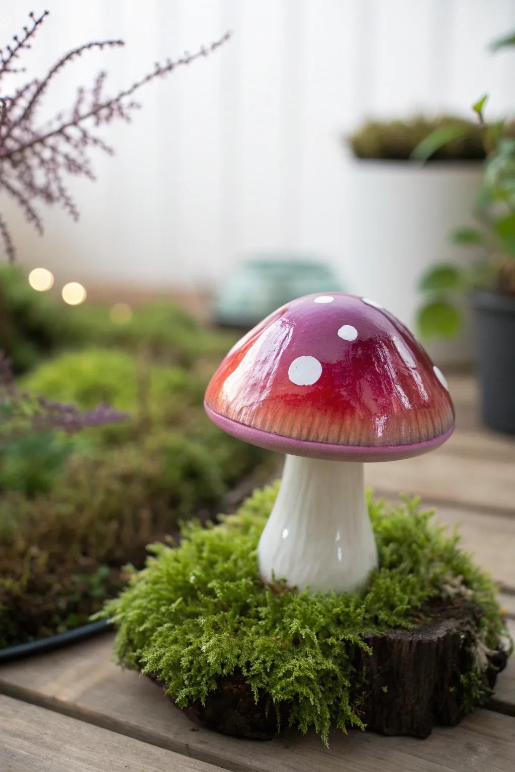 Add a touch of magic to your garden with handcrafted epoxy toadstools—where minimalism meets whimsical charm.