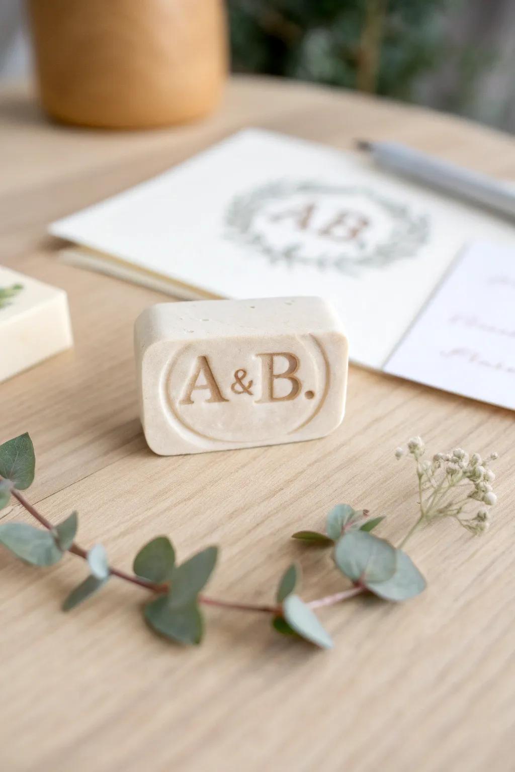 Craft your identity with personalized monogram stamps.