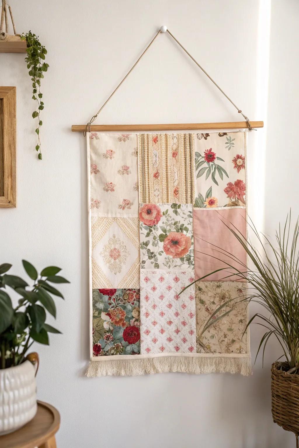 Embrace the charm of eclectic patchwork, where vintage meets modern in harmonious simplicity.