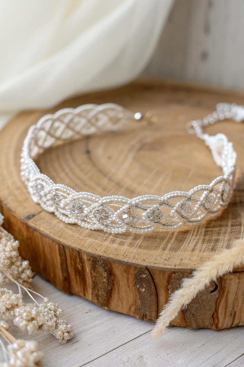 Enchant your look with a handcrafted ethereal headband, where simplicity meets mystical elegance.