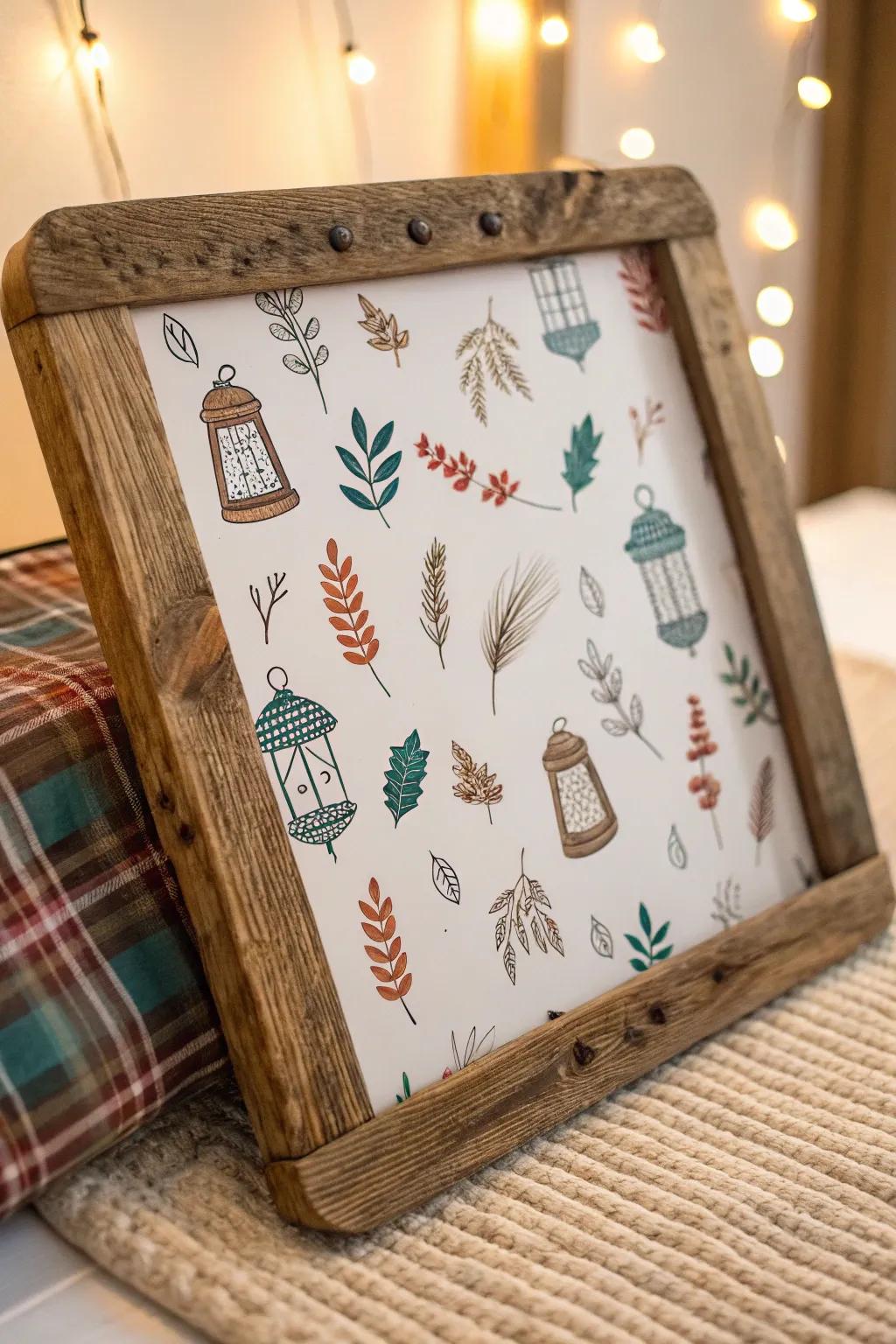 Embrace rustic elegance with a farmhouse-inspired dry erase board that brings cozy charm to your space.