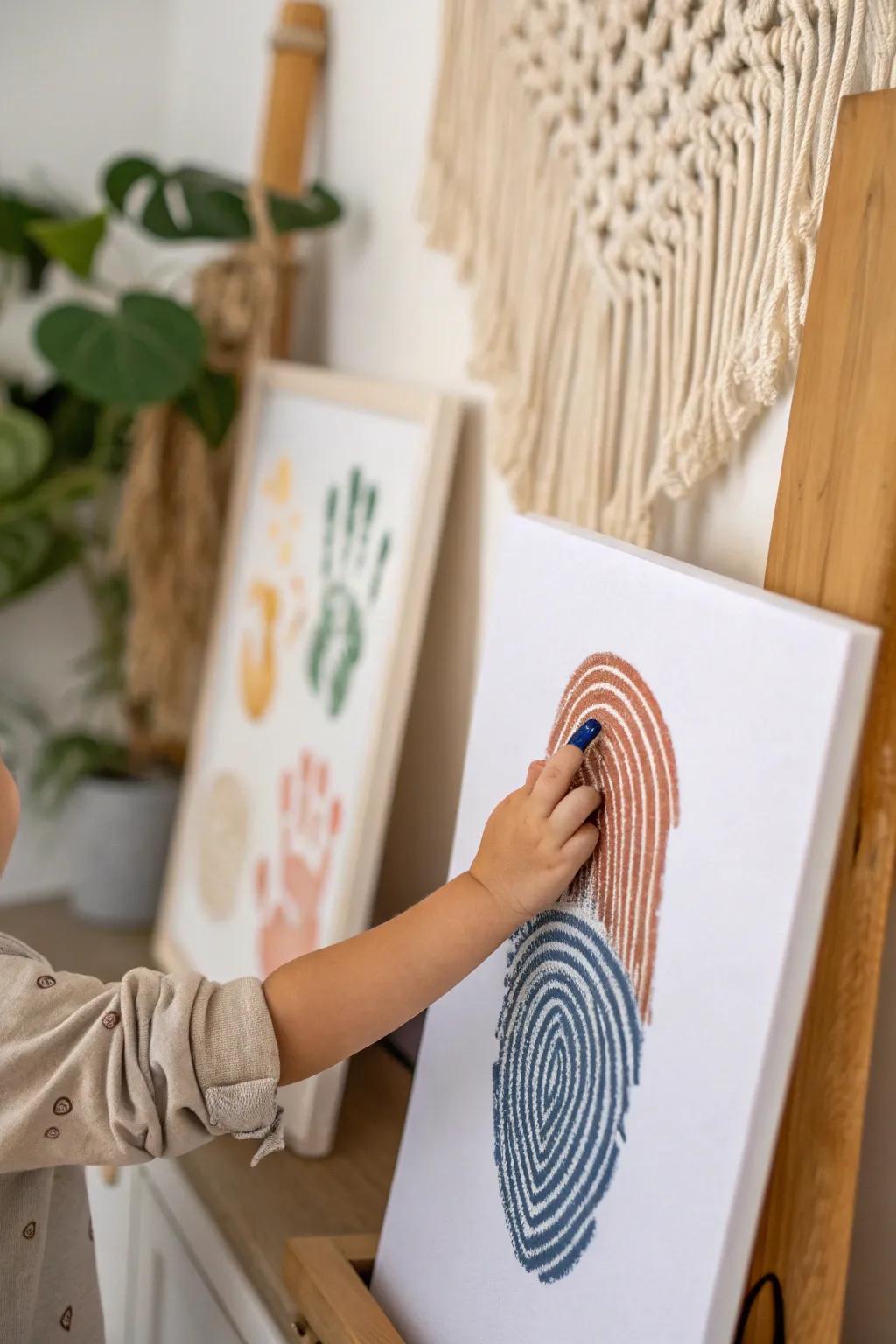 Tiny fingers, big imagination: crafting beauty one print at a time.