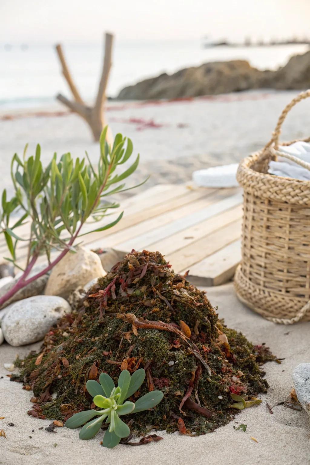 Transform your coastal garden with eco-friendly seaweed mulch—nature's perfect balance of beauty and nourishment.