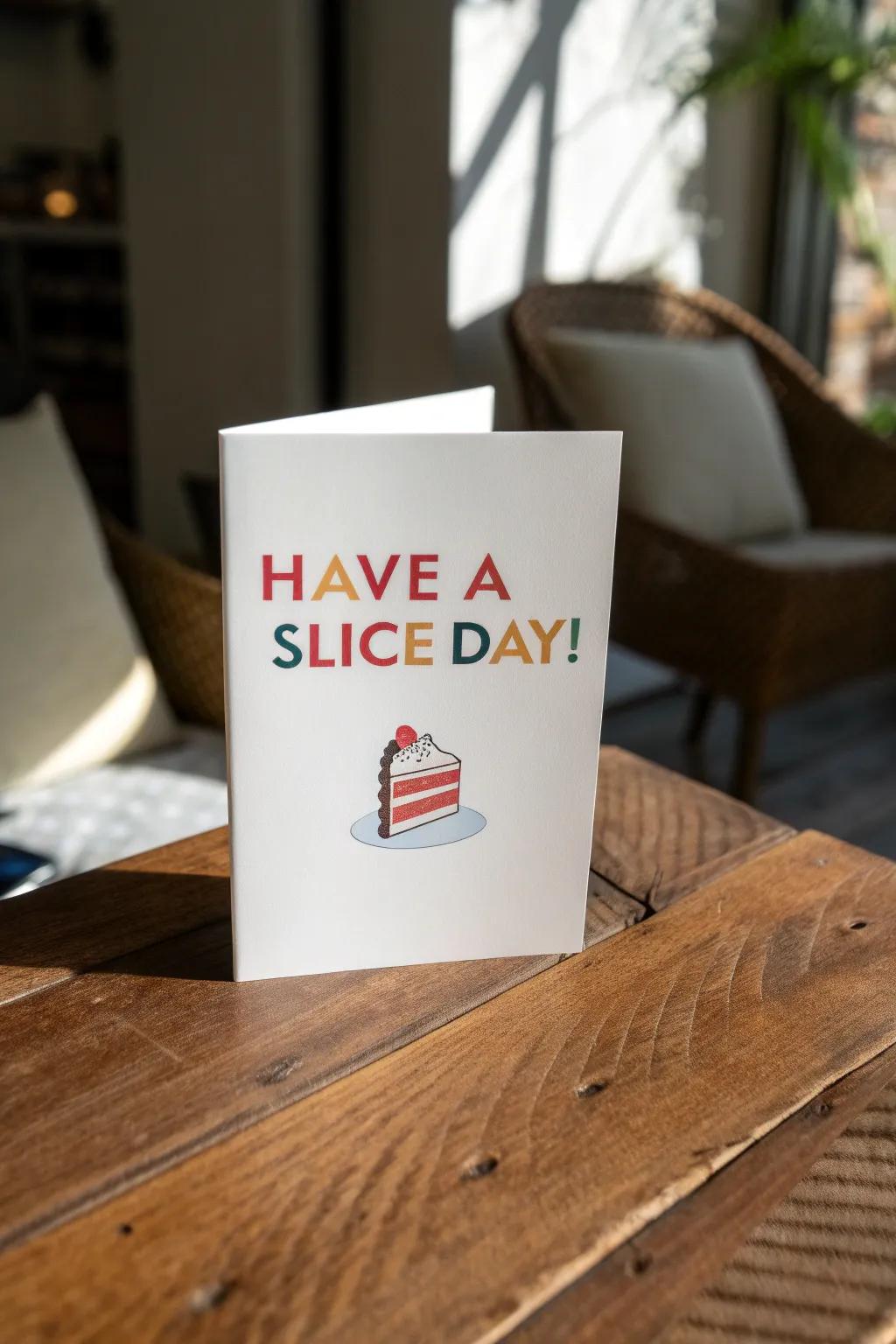 Tickle their funny bone with a slice of humor! 🎂✨ #WhimsicalWordPlay