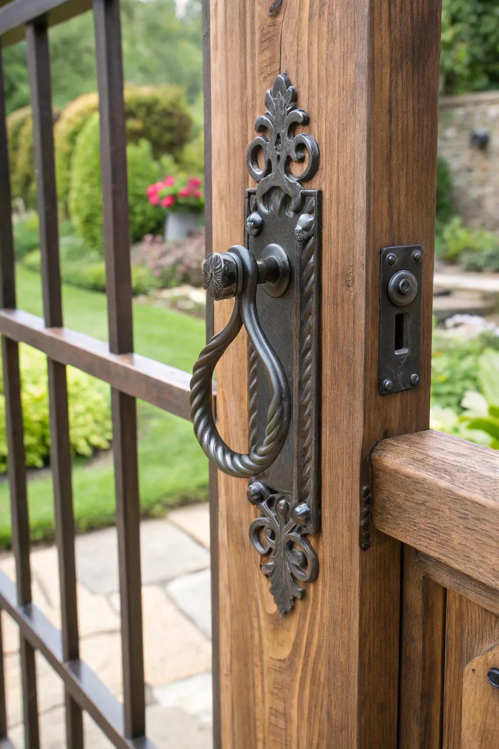 Effortless elegance meets craftsmanship: Transform your gate with a simple latch installation.