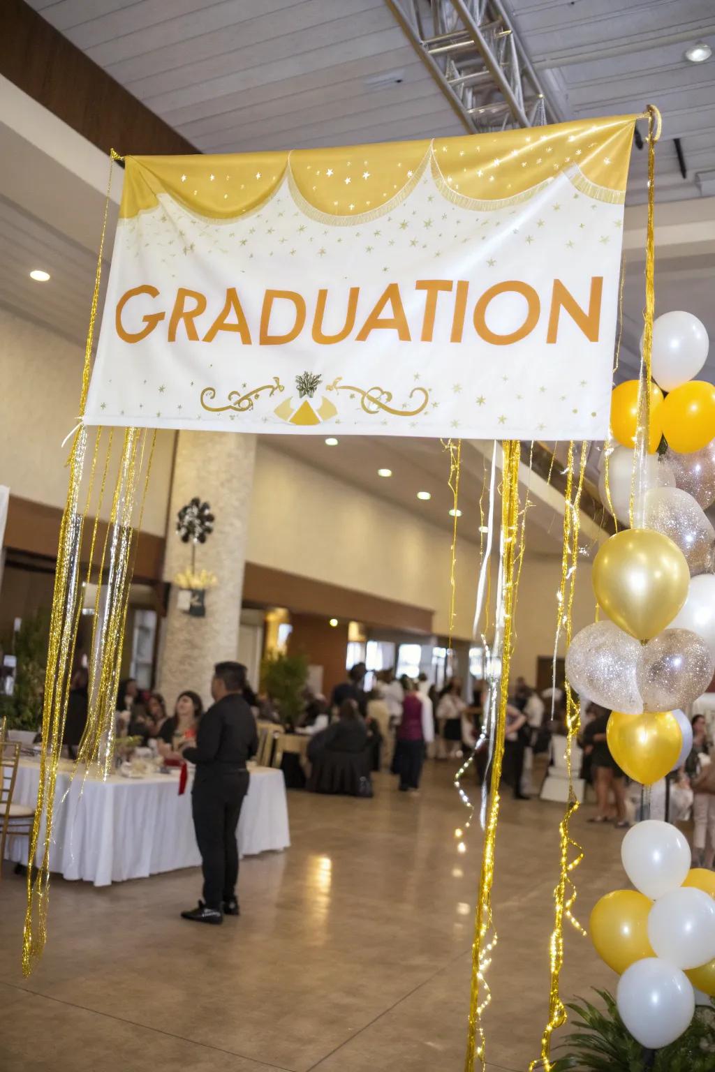 Bold banners make a grand statement at your celebration.