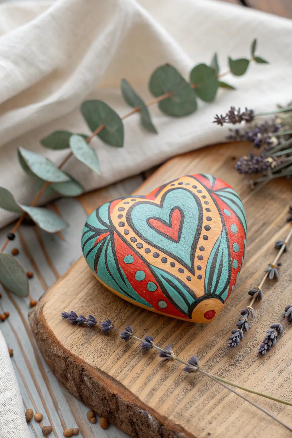 Craft your own vibrant heart rock collection and let nature inspire your creativity!