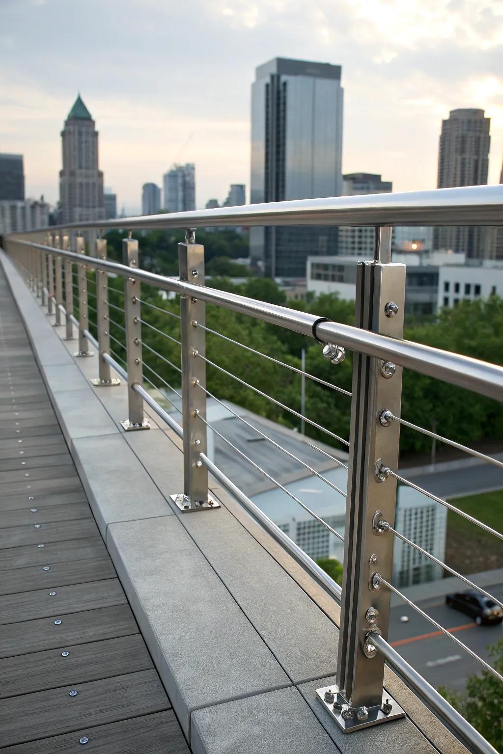 Embrace industrial elegance with durable steel railings, perfect for the modern home.