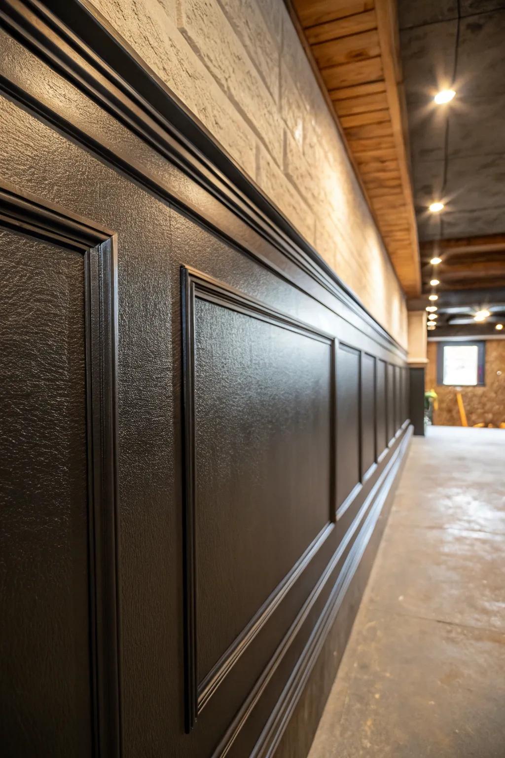 Transform your basement with sleek vinyl wall coverings for a modern, moisture-resistant upgrade.