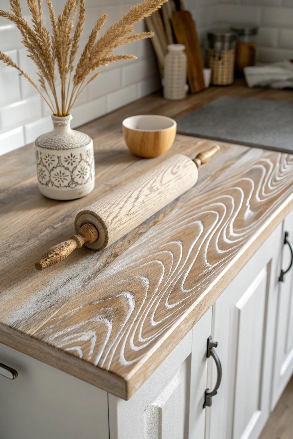 Transform your space with the timeless elegance of a faux wood finish—where minimalism meets natural beauty.
