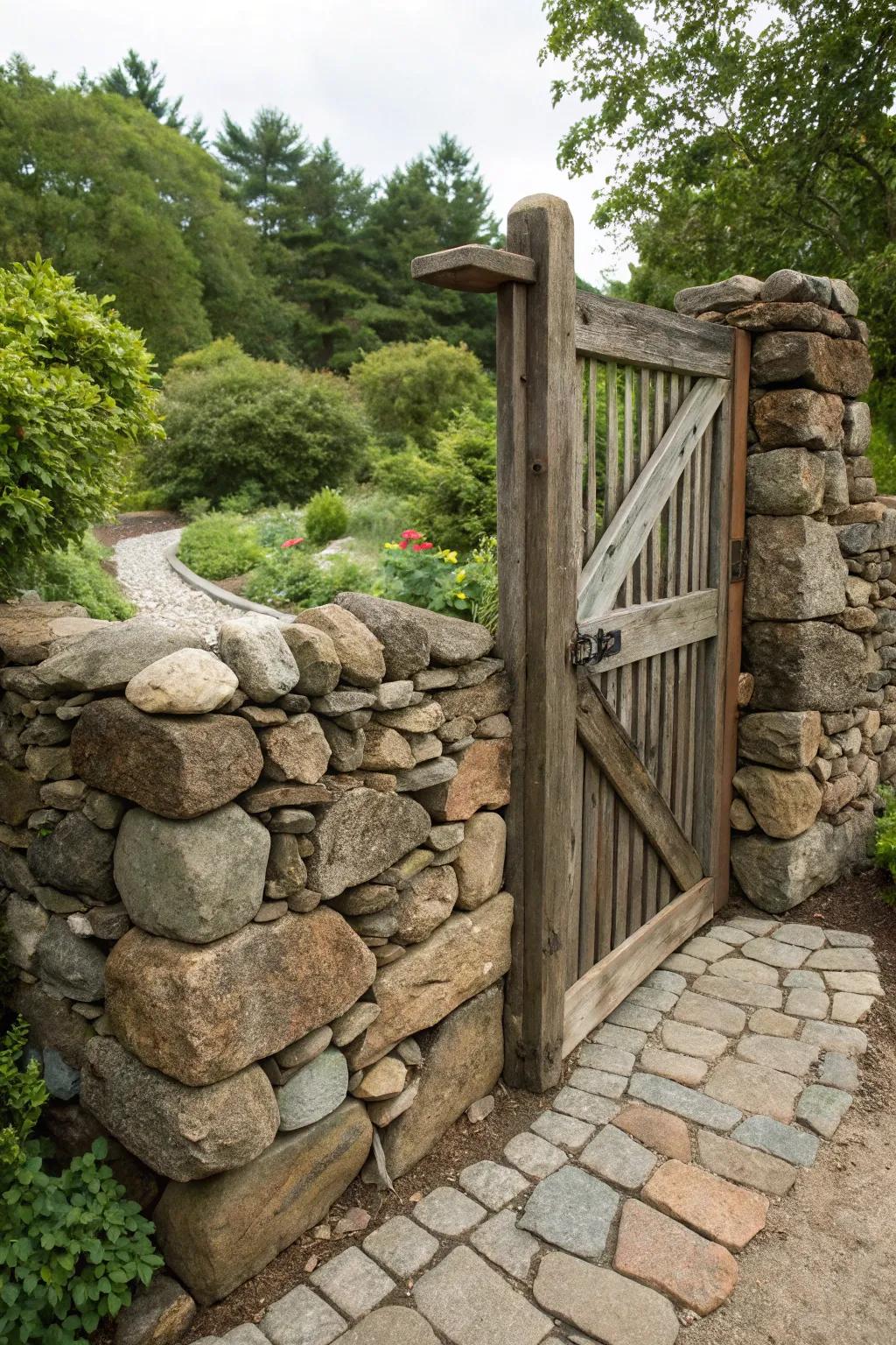 Transform your fence with a stunning stone wall - elegance meets craftsmanship.