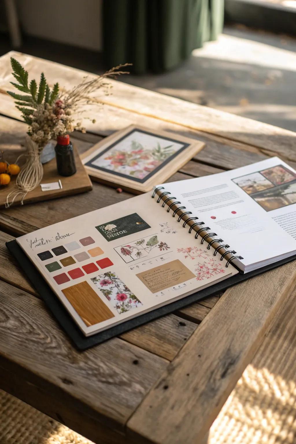 Discover the artistry of your inspirations—transform your ideas into a captivating mood board.