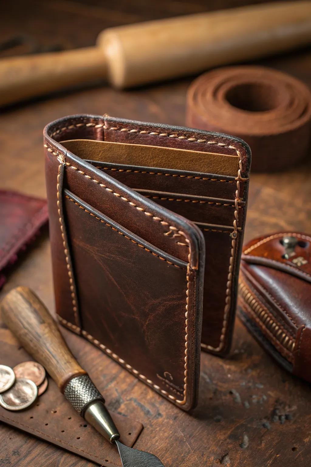 Craft Your Own Masterpiece: Elevate Your Style with a Handcrafted Leather Wallet.