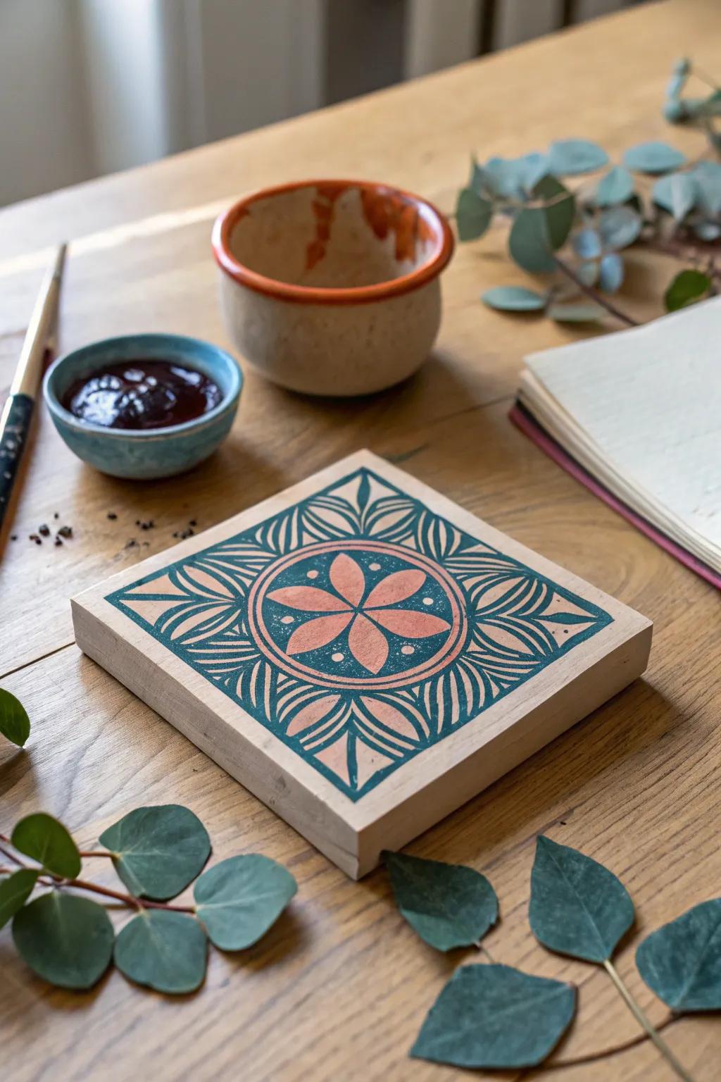 Discover the beauty in simplicity with creative linocut motifs.