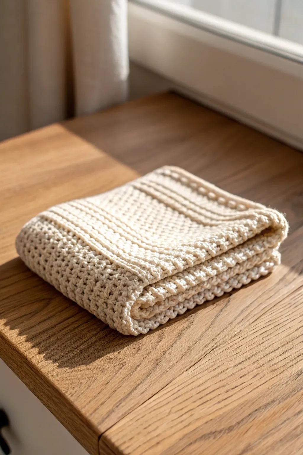 Elevate your kitchen with simple, handcrafted elegance. 🌿✨ #KnittedDishcloth #ScandiBoho #HandmadeBeauty