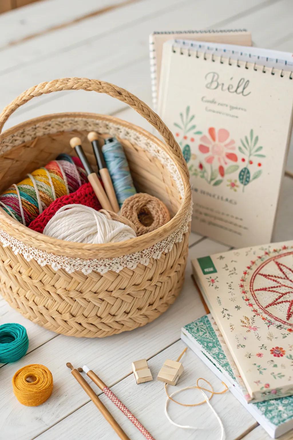 Unleash your creativity with this beautifully curated crafting kit hamper, a perfect blend of simplicity and boldness.