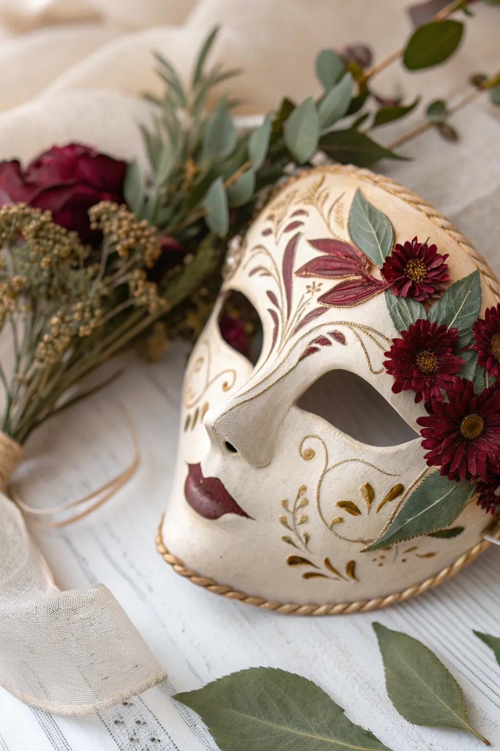 Embrace the beauty of nature with this exquisite Mardi Gras mask, where simplicity meets bold elegance. 🌿🎭 #NatureInspired #MardiGrasBeauty