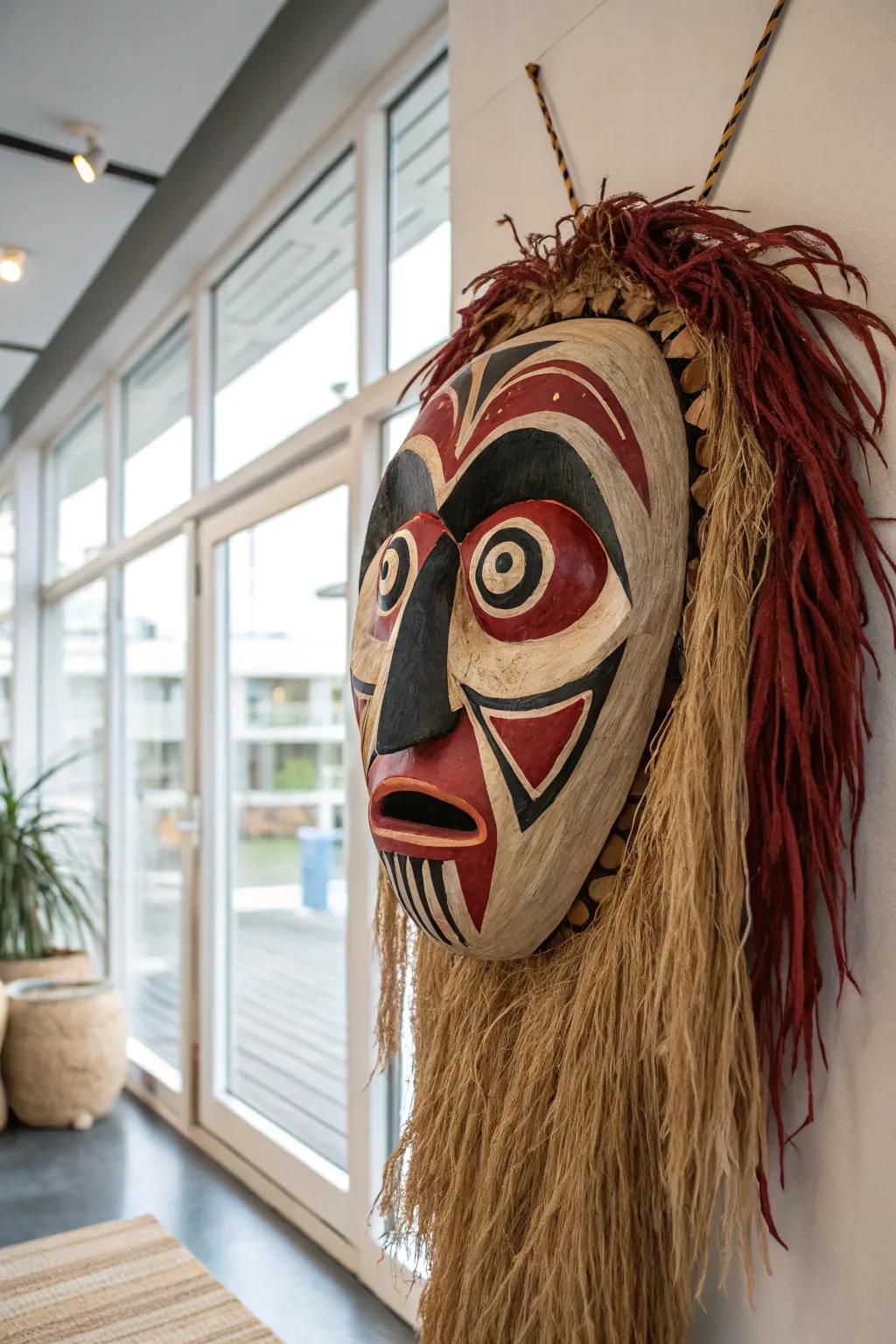 Unveil the drama with this exquisite theatrical mask, where craftsmanship meets bold expression.