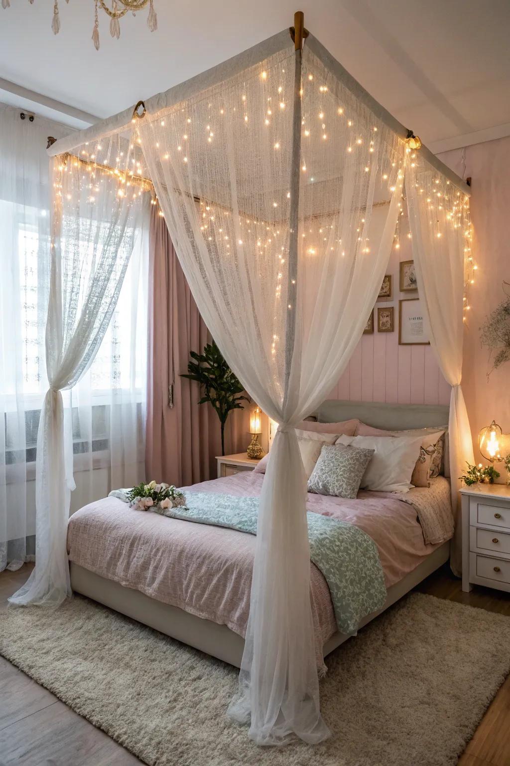 A canopy bed introduces an elegant focal point to your bedroom.