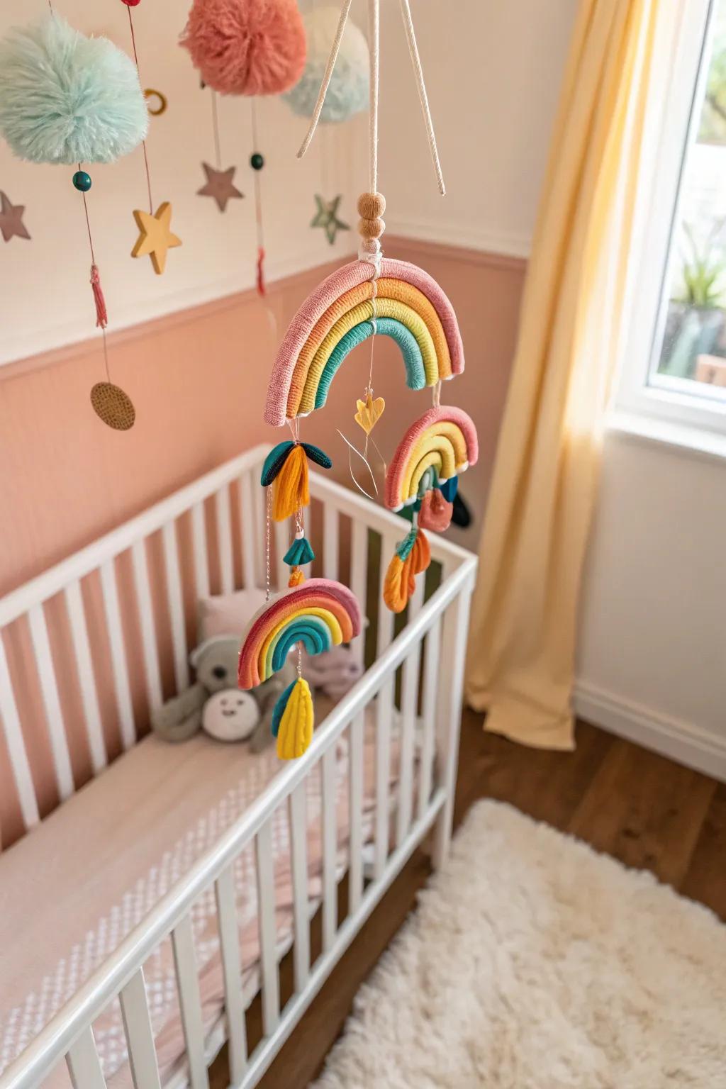 Mobiles add both visual interest and a soothing element for babies.