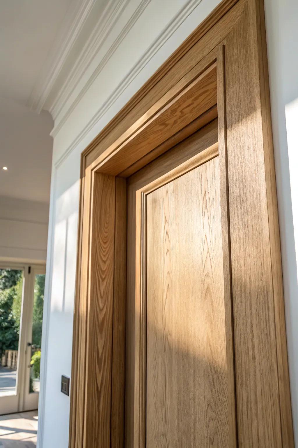 Embrace simplicity with craftsmanship: Minimalist doorway casing in its purest form.