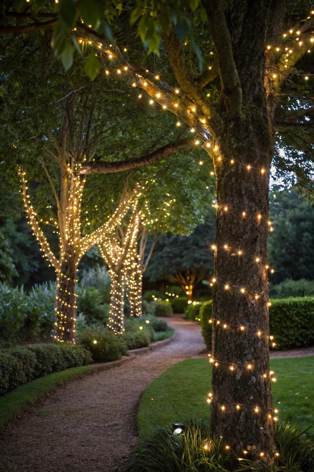Solar fairy lights bring a touch of magic to your garden.