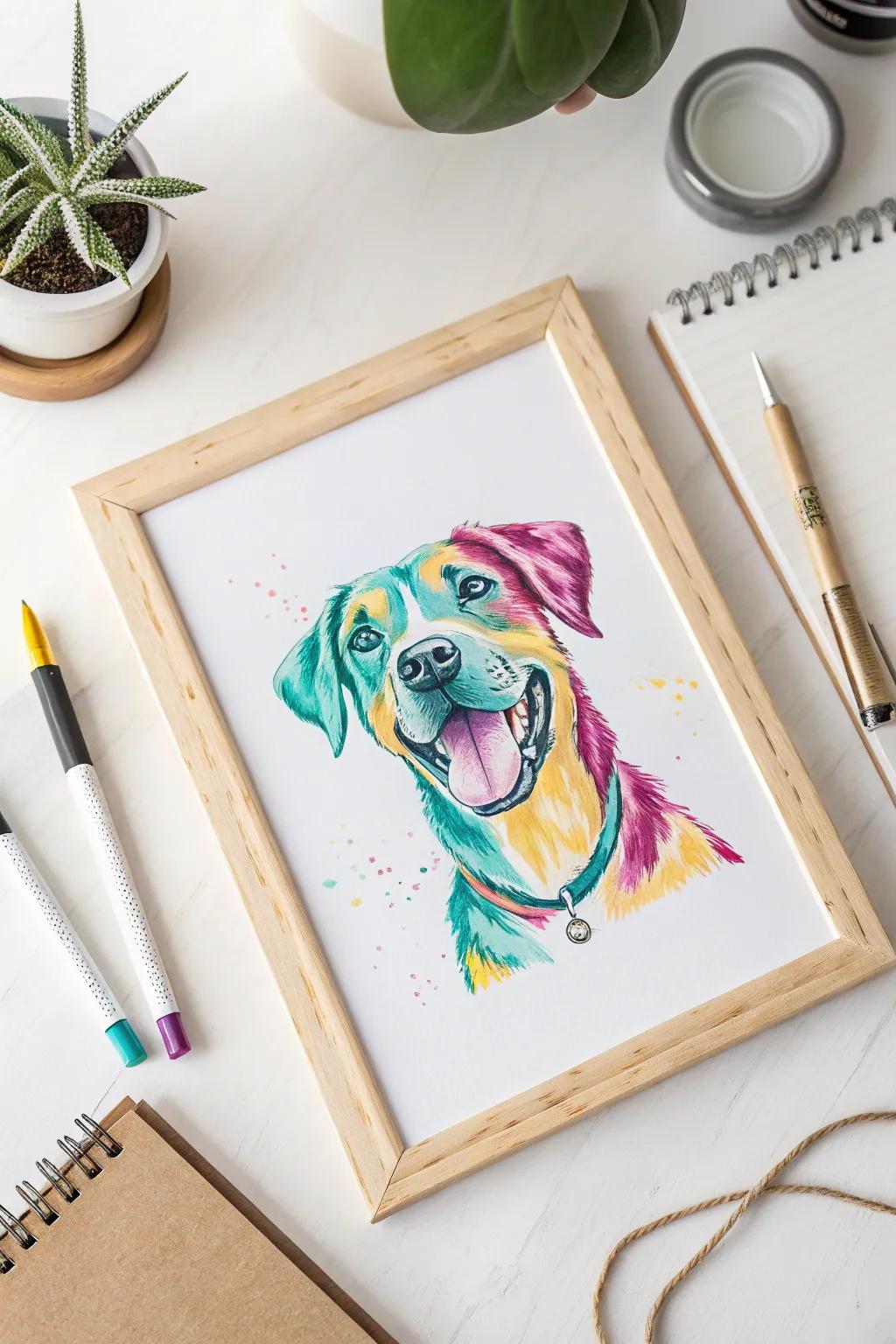 Transforming emotions into colorful art – discover the joy of paint marker portraits!