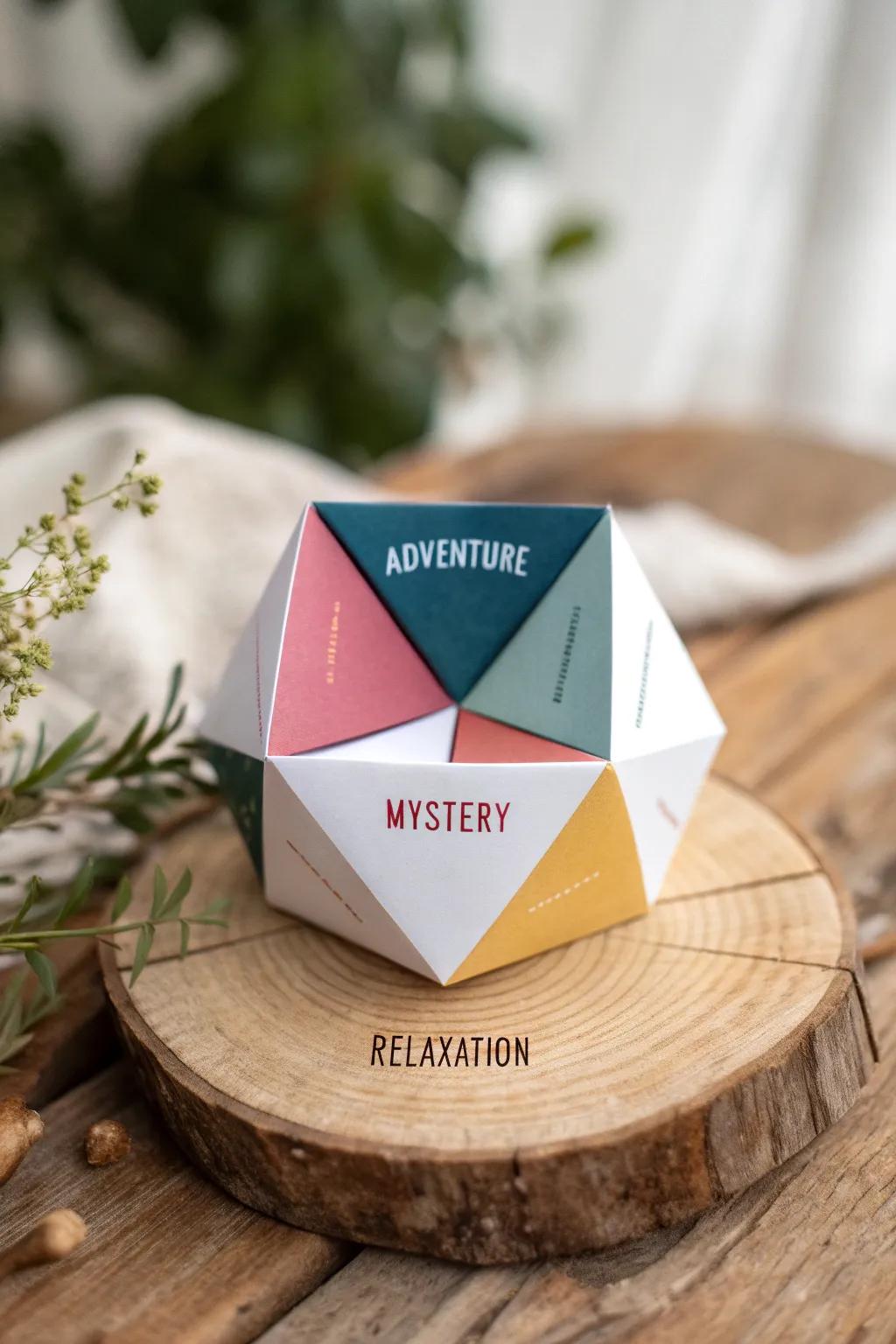 Discover your next adventure with a beautifully crafted color-coded fortune teller that blends minimalist elegance with a boho flair.